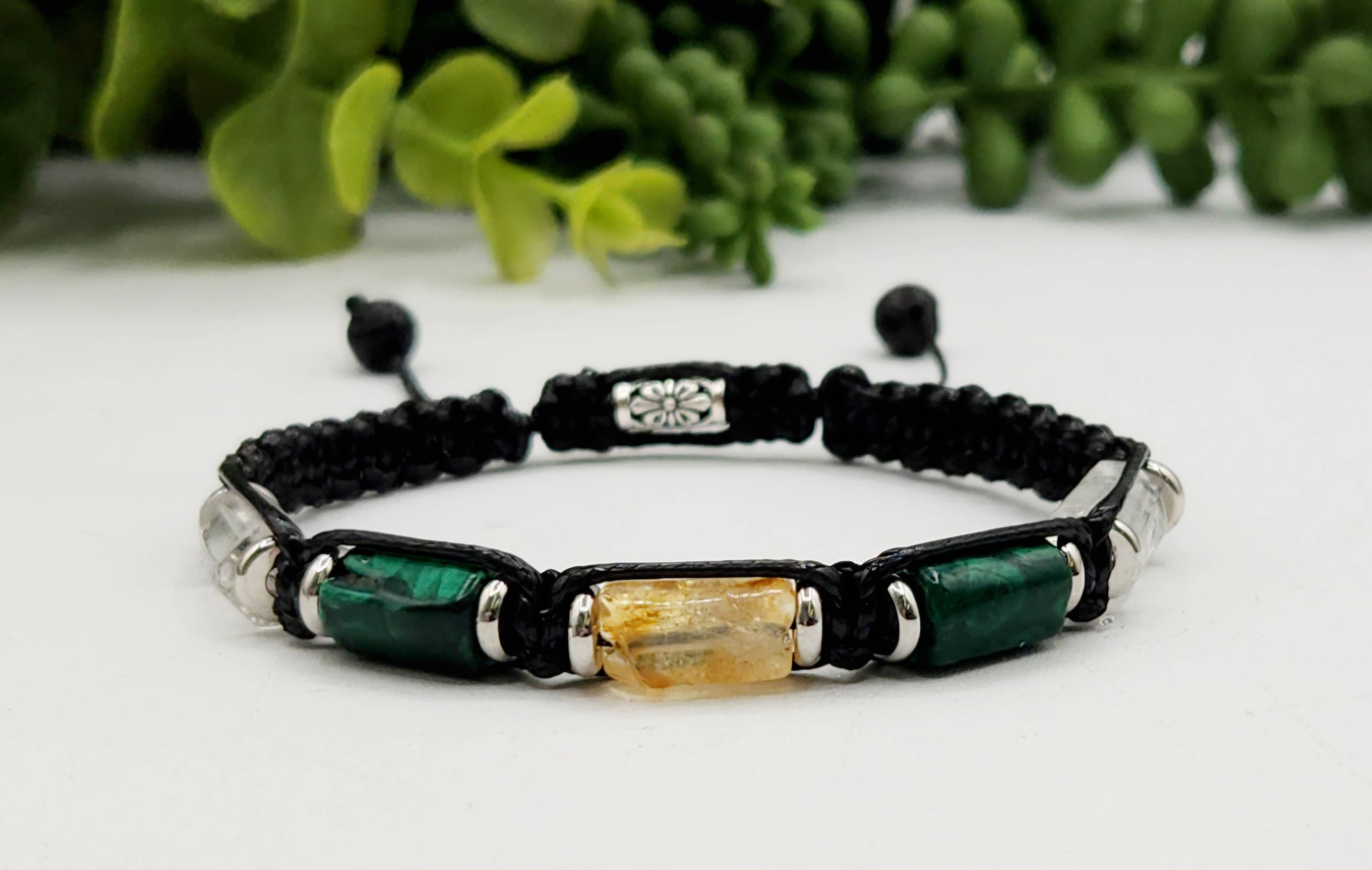 Men’s Transformation Bracelet – Clear Quartz, Malachite & Citrine