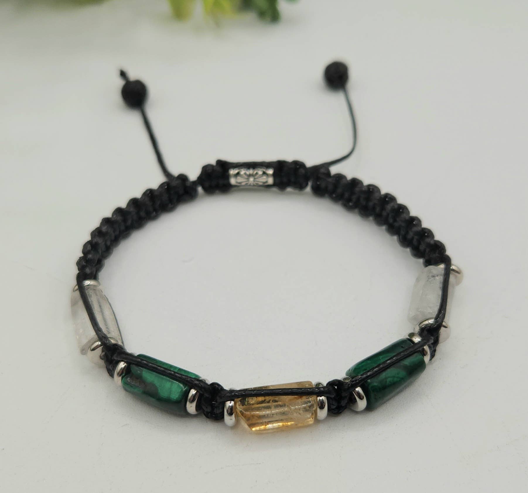 Men’s Transformation Bracelet – Clear Quartz, Malachite & Citrine