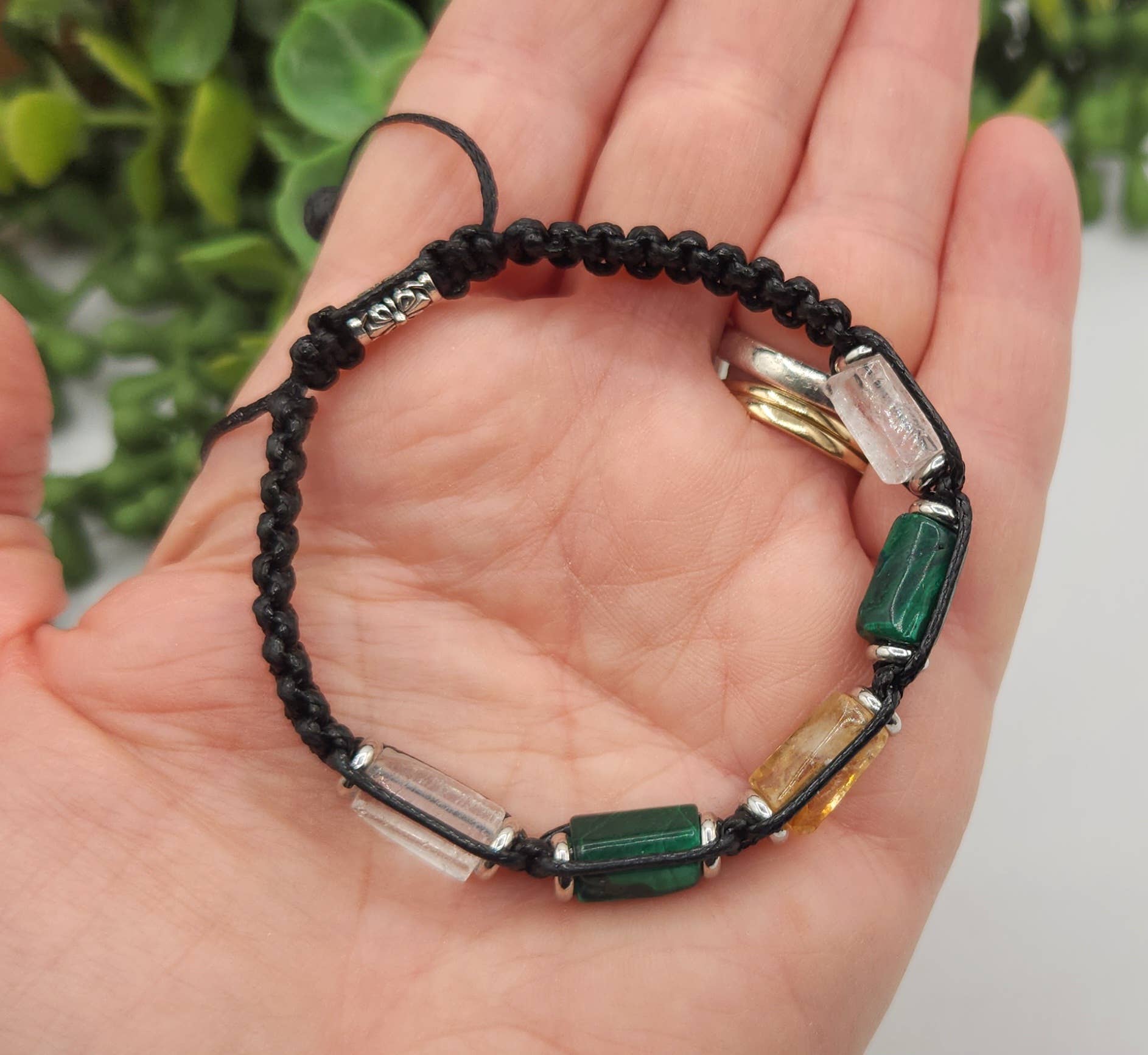 Men’s Transformation Bracelet – Clear Quartz, Malachite & Citrine